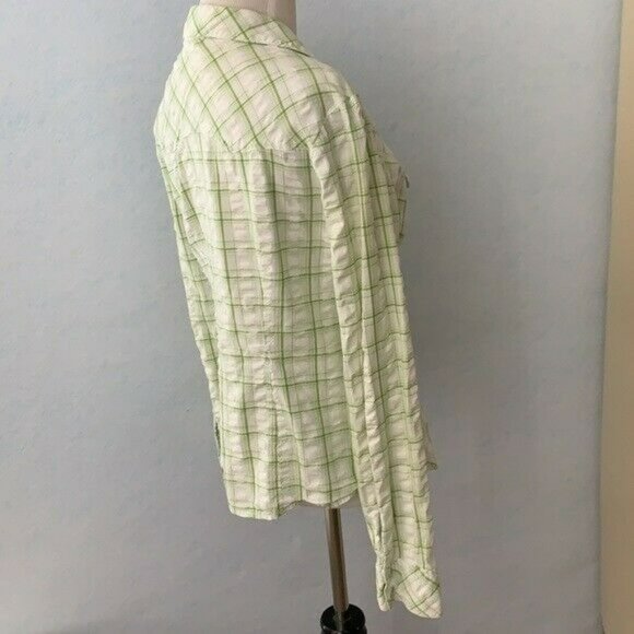 Refuge Plaid Snap Up long Sleeve Western Blouse - Picture 5 of 12